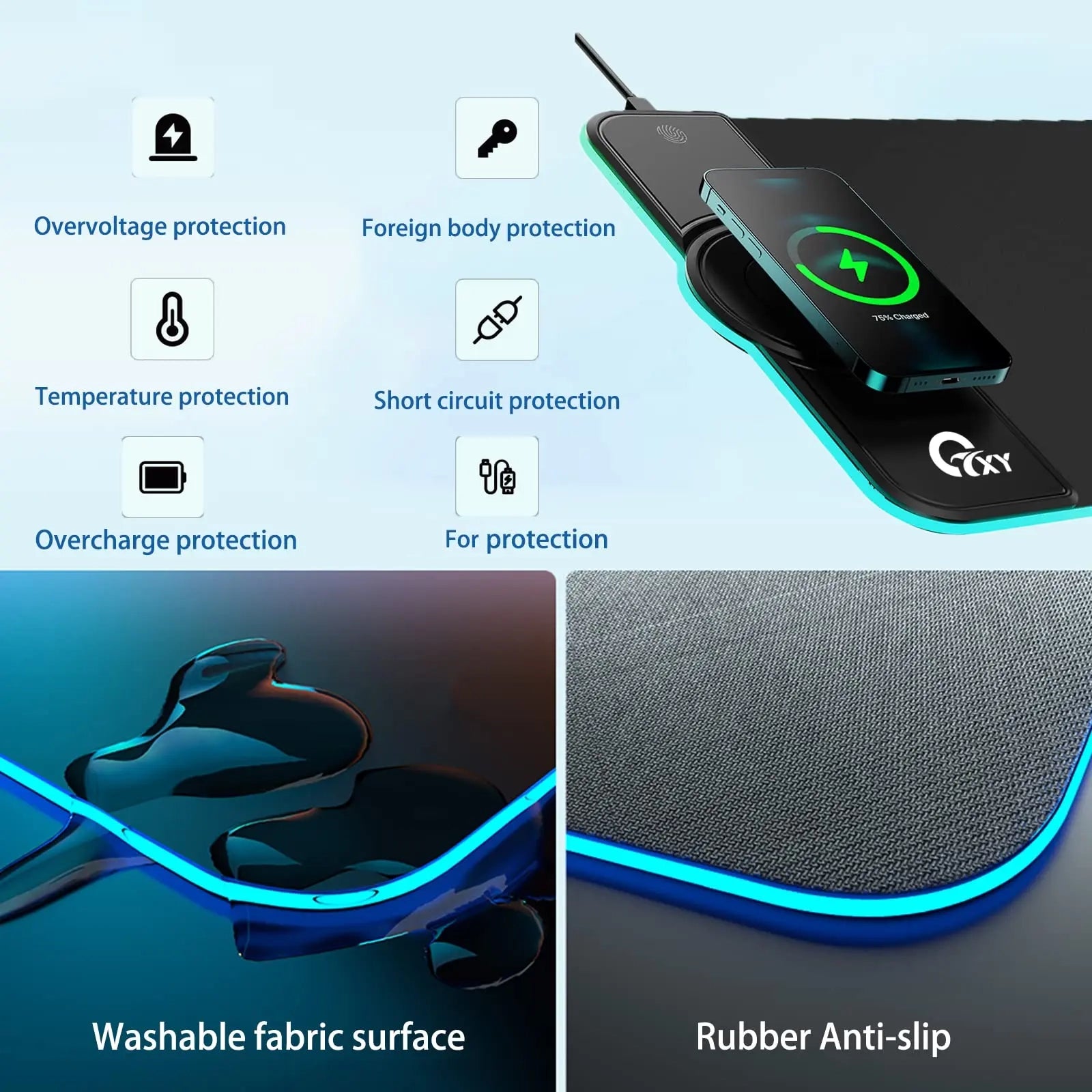 Wireless Charging Mouse Pad