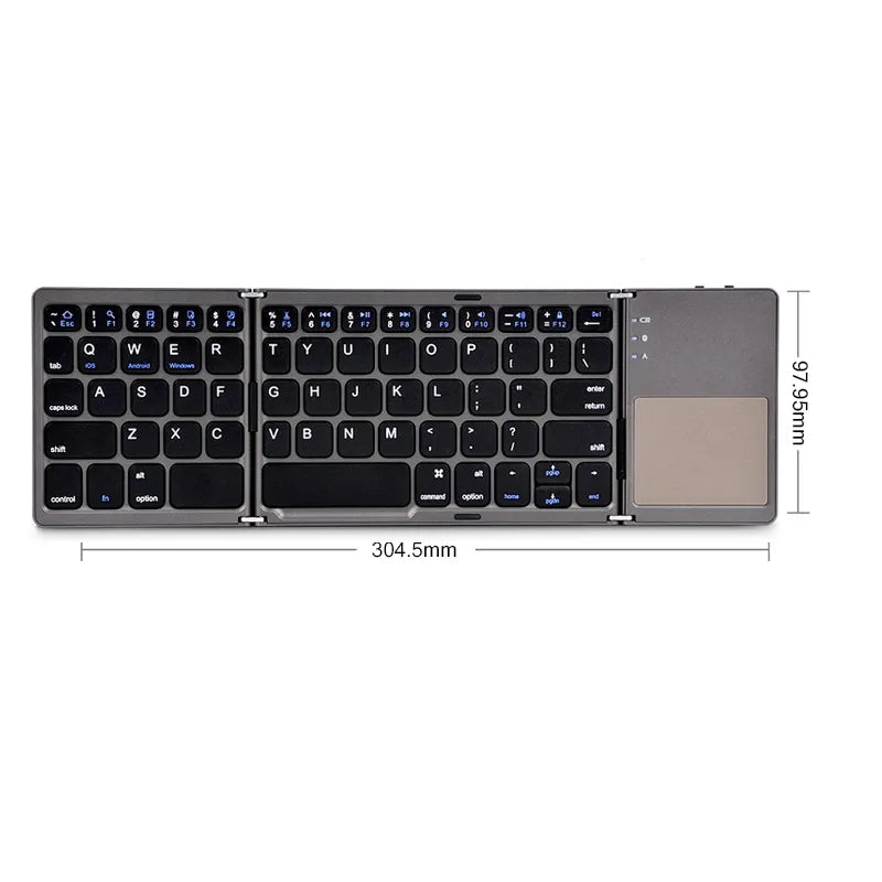 Key Flex Compact Foldable Bluetooth Keyboard