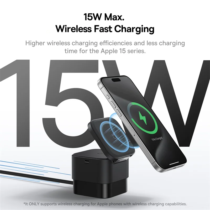 Baseus MagPro 25W 2-in-1 Magnetic Wireless Charger
