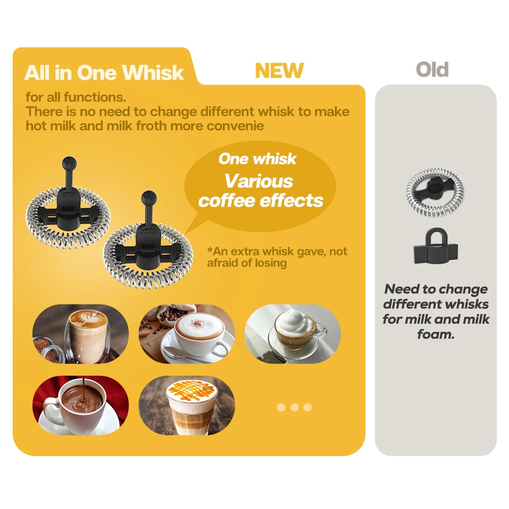 A coffee machine showcasing various coffee types, highlighting its versatility and modern design.