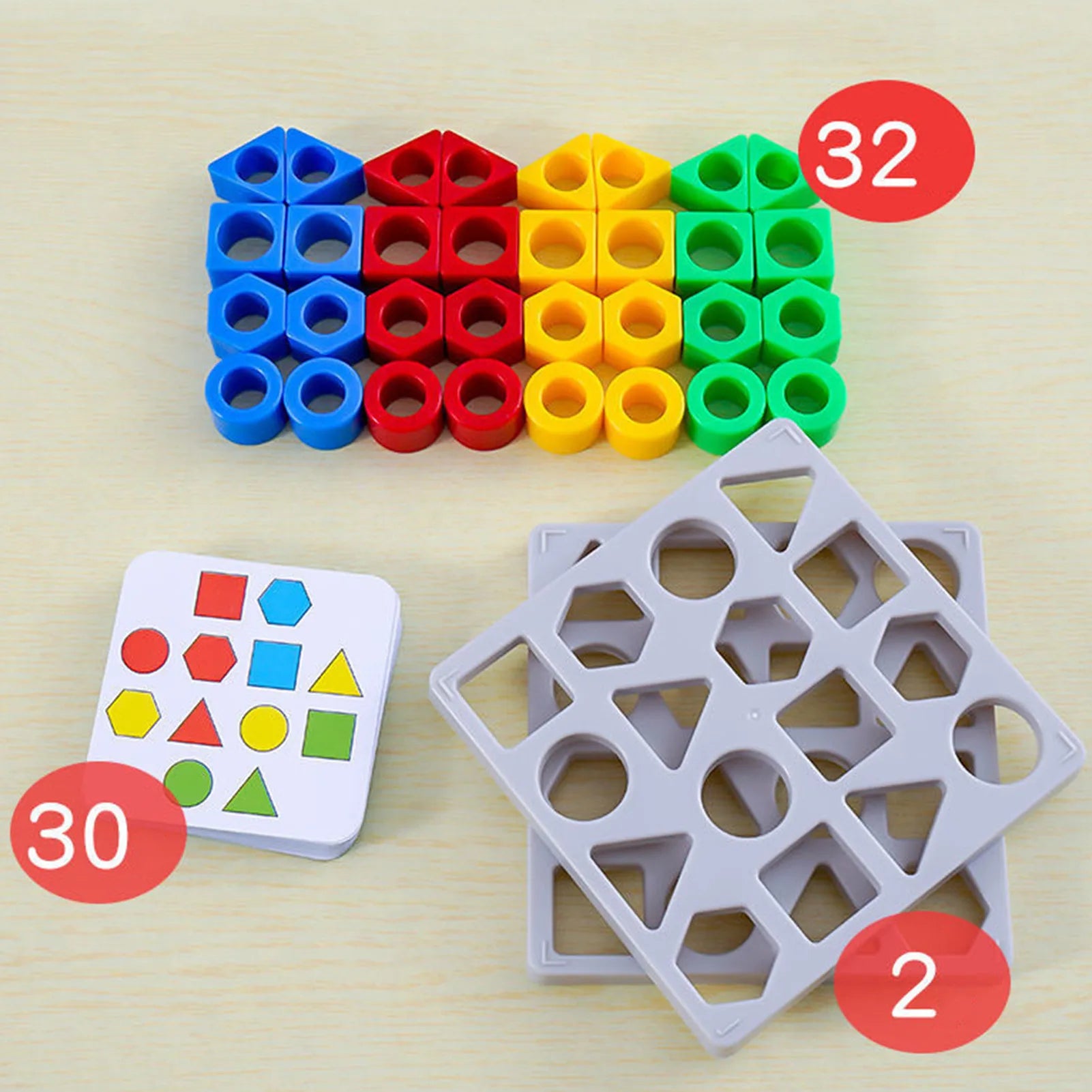 Montessori Geometric Shape & Colour Matching Interactive Toy