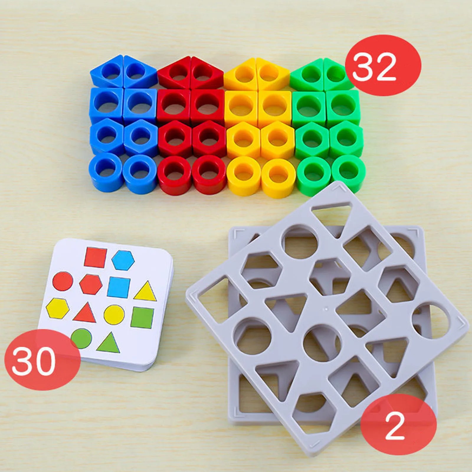 Montessori Geometric Shape & Colour Matching Interactive Toy