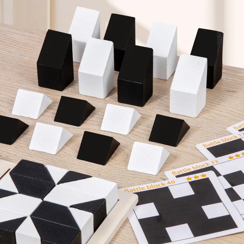 Montessori Geometric Wooden Block Puzzle