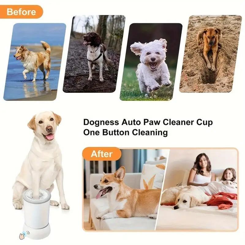Automatic Dog Cat Paw Cleaner, Pet Feet Washing Cup