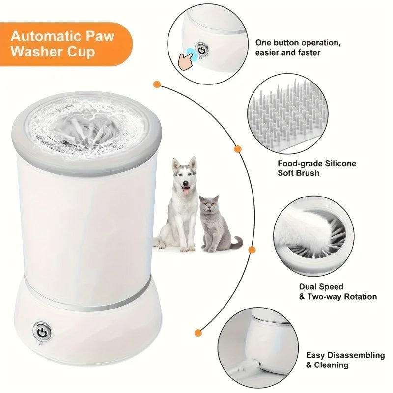 Automatic Dog Cat Paw Cleaner, Pet Feet Washing Cup