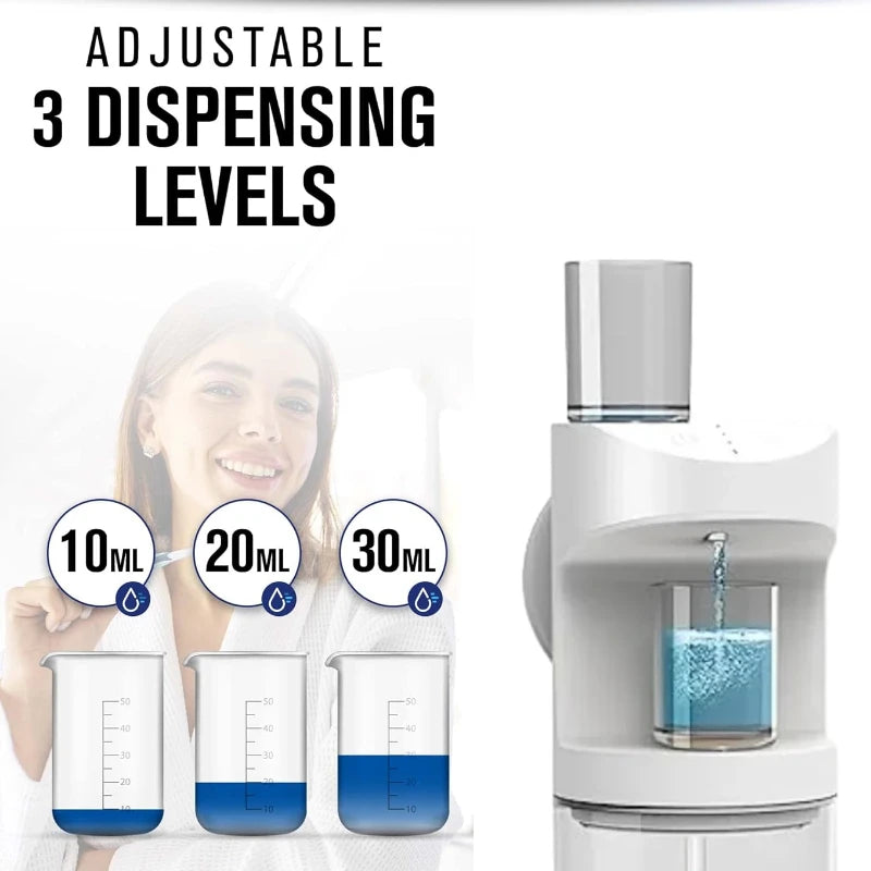 Automatic Mouthwash Dispenser, with Magnetic Cups