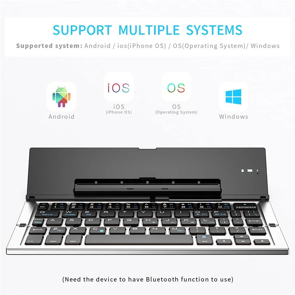 BOW Foldable Bluetooth Wireless Pocket Keyboard, Rechargeable