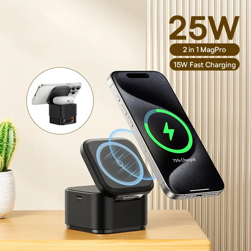 Baseus MagPro 25W 2-in-1 Magnetic Wireless Charger