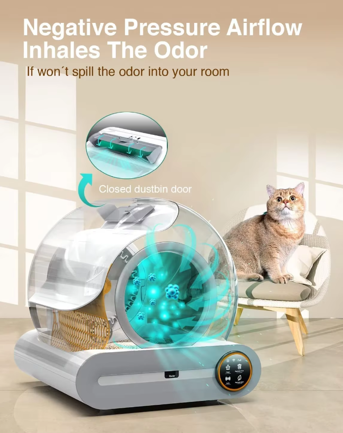 Tonepie Smart Cat Litter Box, Self-Cleaning.