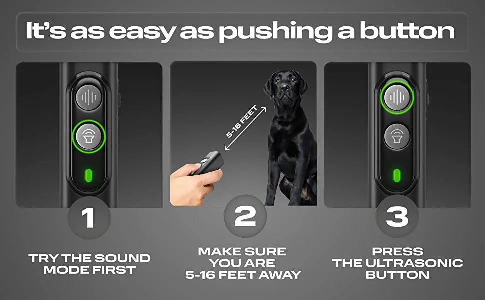 Ultrasonic Dog Repeller, Anti Barking Training device
