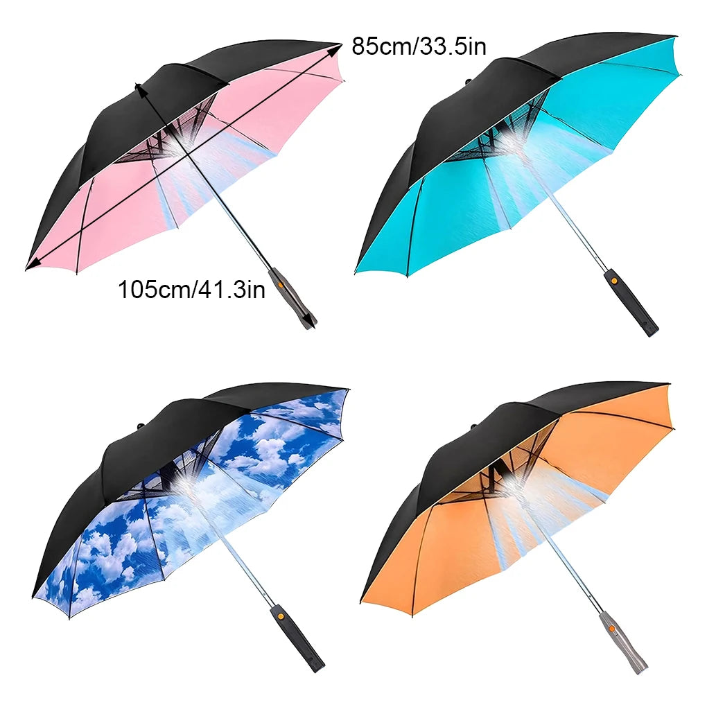 3 In 1 Umbrella With Fan and Spray 