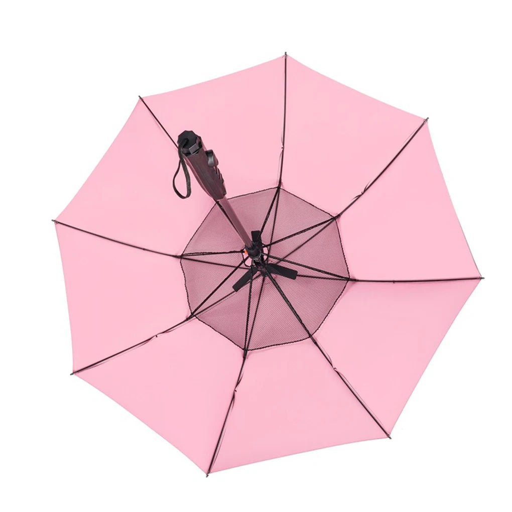 Umbrella With Fan and Spray Effective Cooling