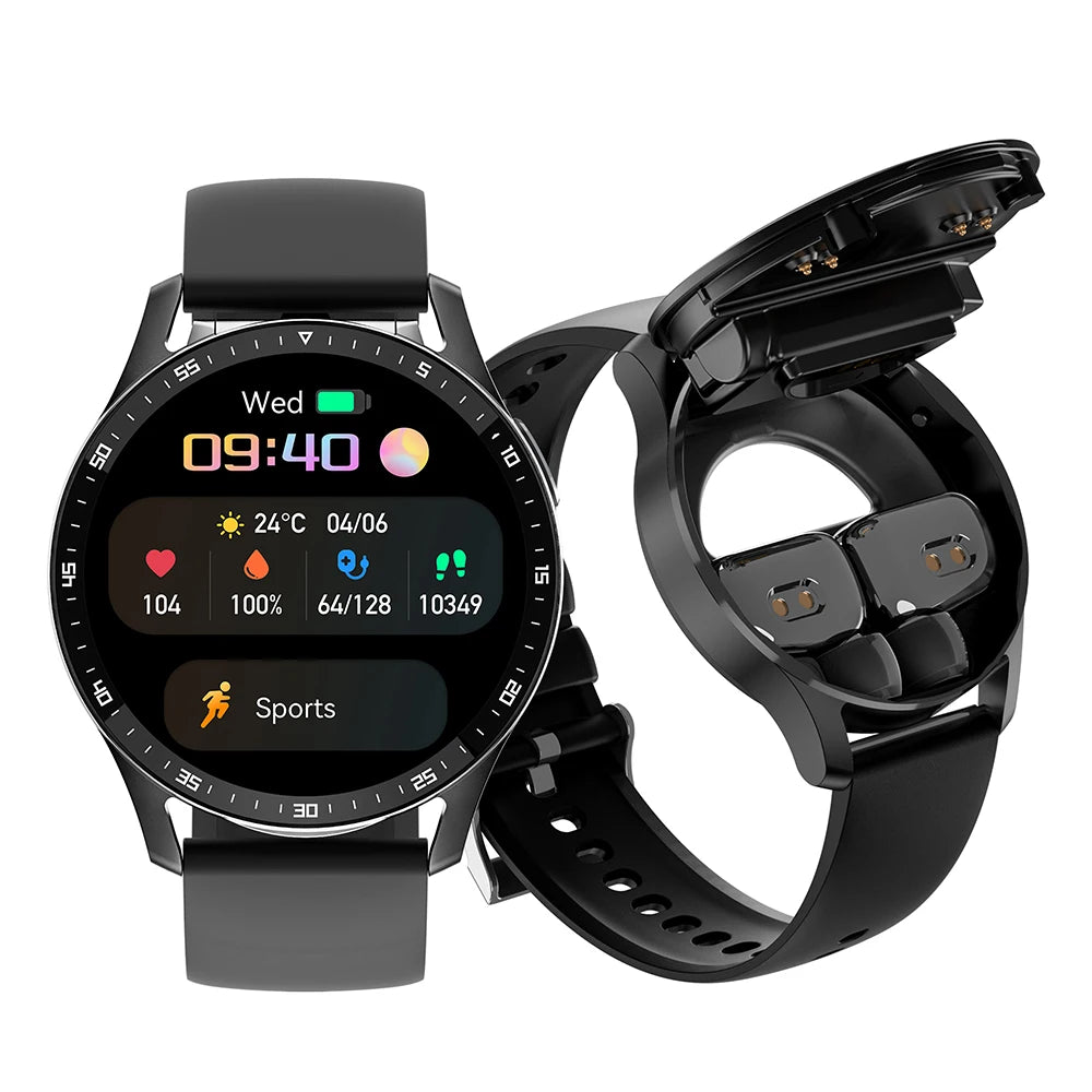 Beat Sync Fitness Watch Bud:  Bluetooth Headset and Smart Watch